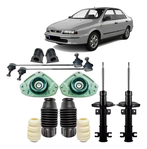 2 Amortecedor Fiat Marea 98 2007 Traseiro TRW Kit