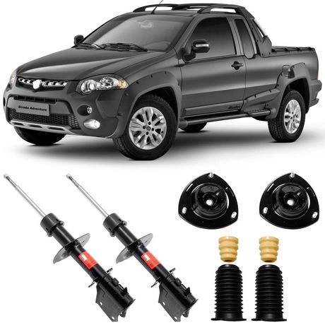 2 Amortecedor Fiat Strada 2001 2017 Dianteiro TRW Kit