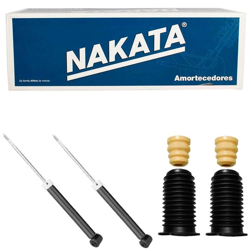 2 Amortecedor Ford Focus 2001 2008 Traseiro Nakata Kit