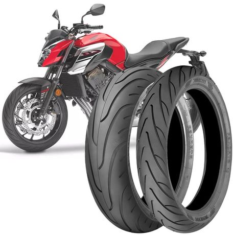 2 Pneu Moto CB650F Technic 180 55 17 73V 120 70 17 58V Stroker