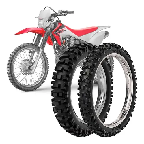 2 Pneu Moto Crf 230F Rinaldi 100 100 18 59M 80 100 21 51M RW33