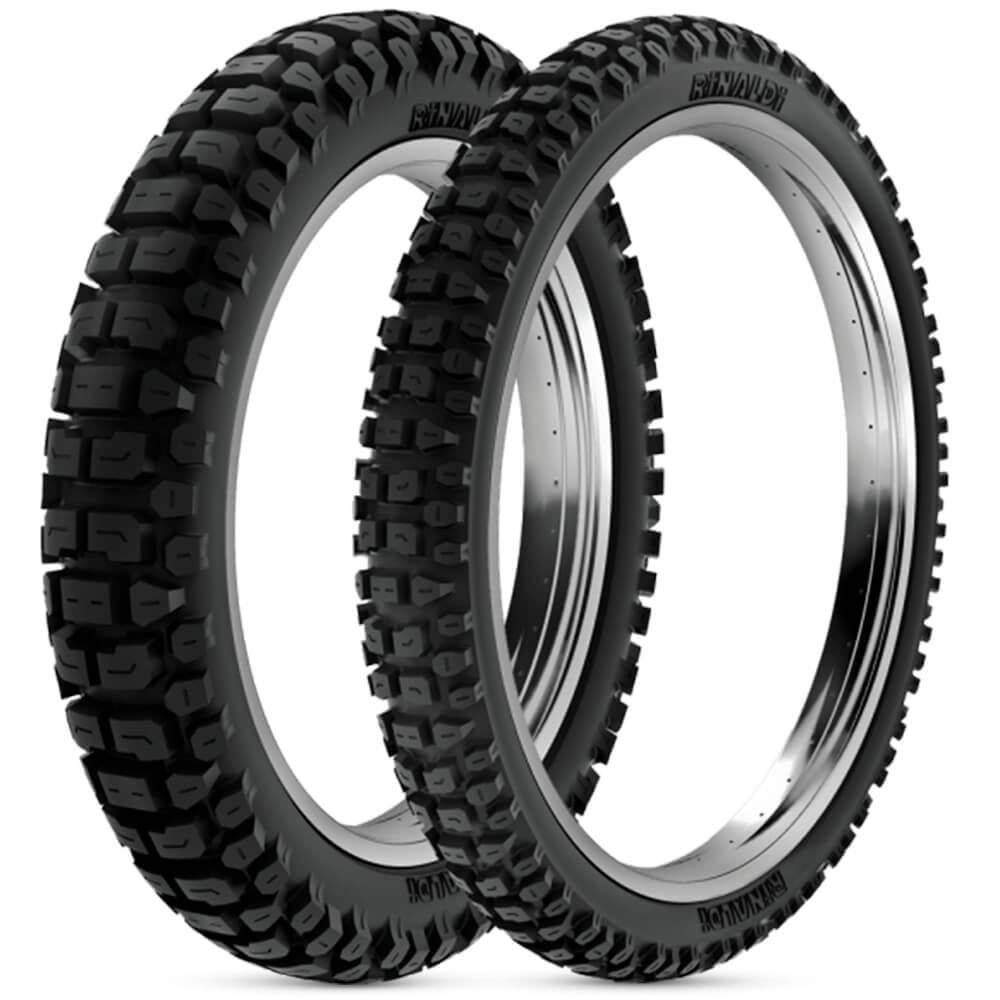 2 Pneu Moto Nxr Bros Rinaldi 110 90 17 60P 90 90 19 52P RT36