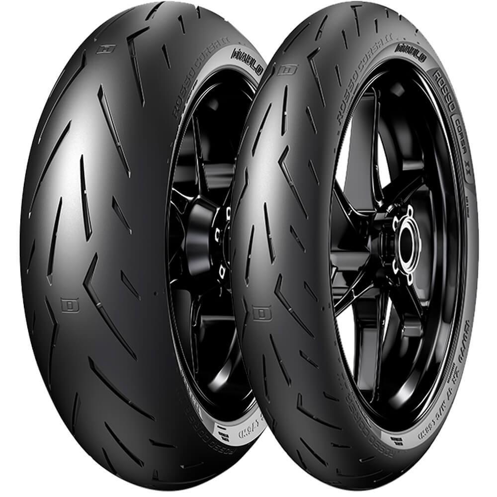 2 Pneu Moto Pirelli 200 55R17 78W 120 70R17 58W Diablo Rosso Corsa 2