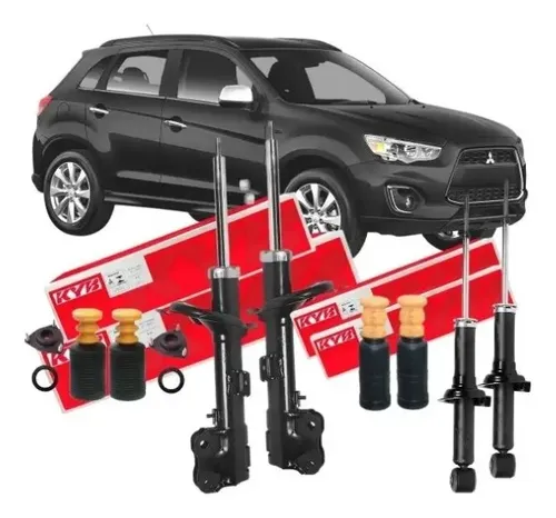 4 Amortecedor Mitsubishi Asx 2011 2018 Dianteiro Traseiro Kayaba 339254 KYB