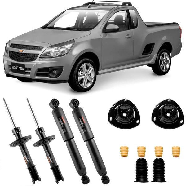 4 Amortecedor Montana 2010 2018 Dianteiro Traseiro Cofap Turbogas Kit