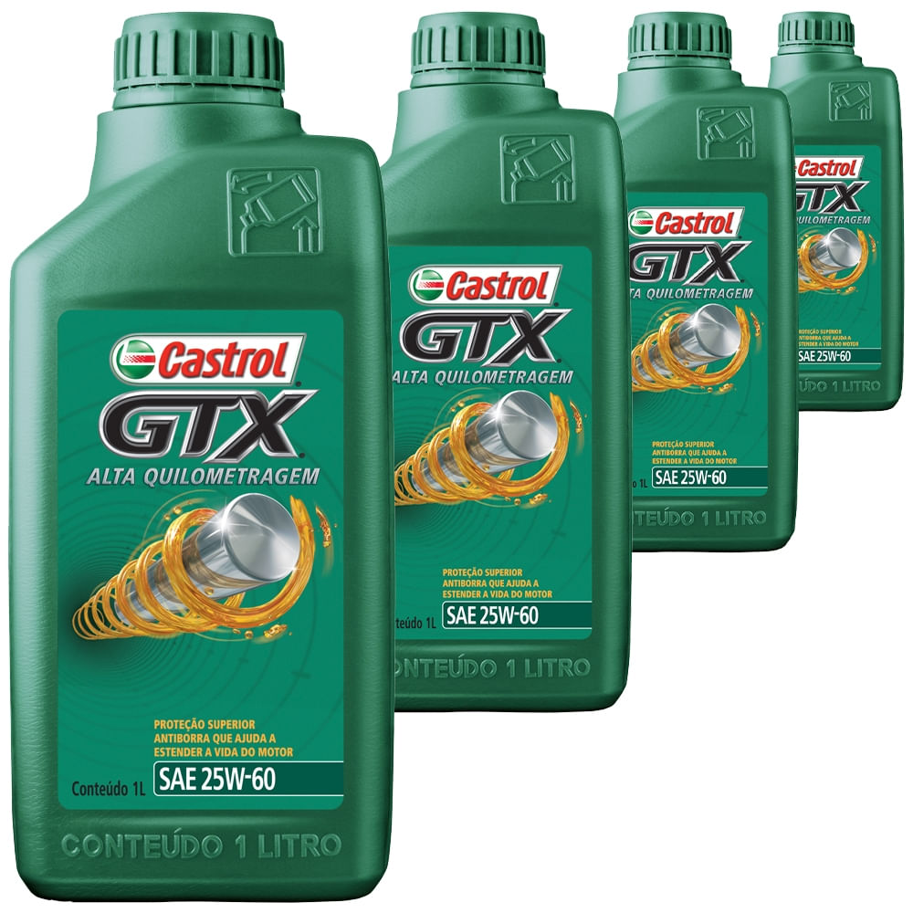 4 Óleo Mineral 25W60 Sl Alta Rodagem Castrol