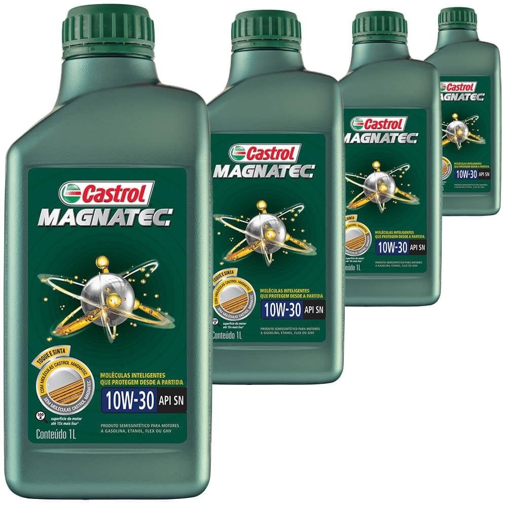 4 Óleo Semissintetico 10W30 Magnatec Castrol Honda Hyundai Kia