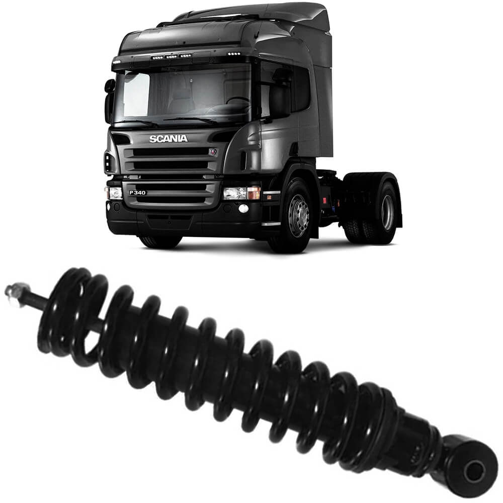 Amortecedor Cabine Scania Serie 5 2008 2017 Traseiro Mola Globo 1951