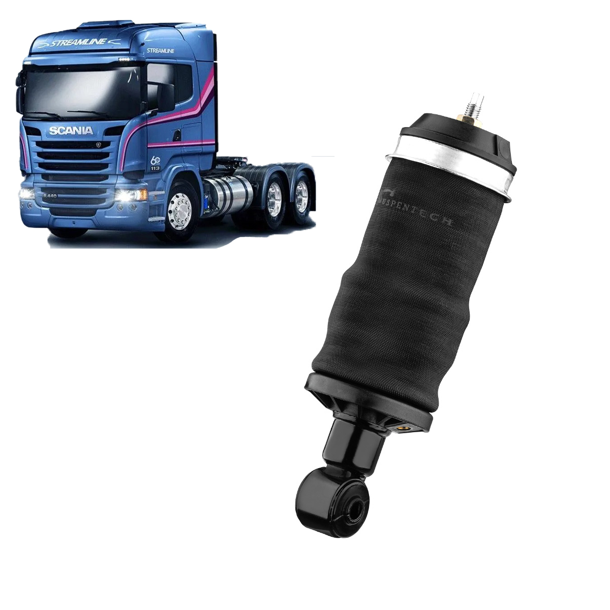 Amortecedor Inferior Scania A4X2 2012 2024 Direito Esquerdo ST386 A4X2, ST386