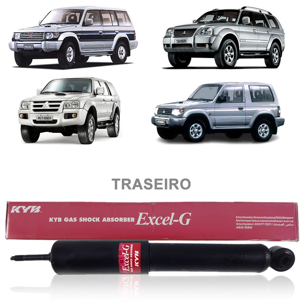 Amortecedor Pajero Sport GLS 93 2012 Full 91 99 Traseiro Kayaba 344223 Mola Helicoidal KYB