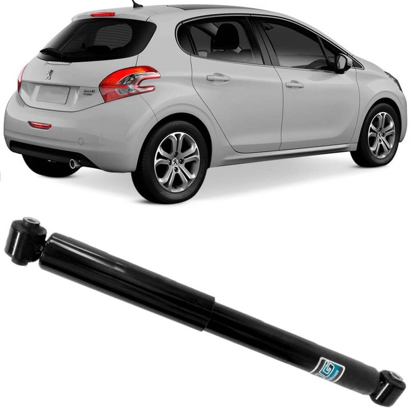 Amortecedor Peugeot 208 2013 2017 Traseiro Motorista Passageiro Nakata HG41223
