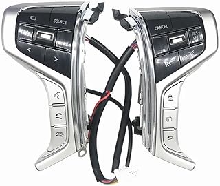 Botão do volante compatível com Mitsubishi Pajero Sport 2015, 2016, 2017, 2018, 2019, 2020, 2021 e 2022. Botão de controle de áudio e piloto automático no volante.