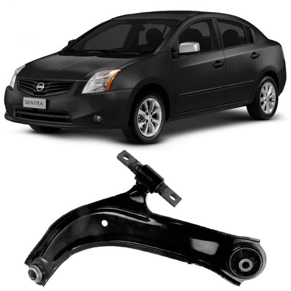 Bandeja Balança Sentra 2007 2012 Dianteiro Motorista Inferior Pivô Bucha