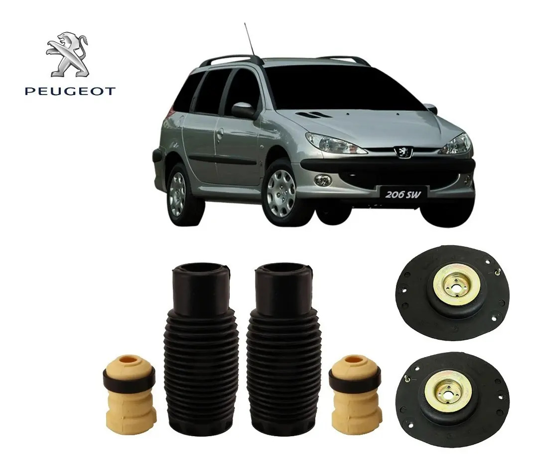 Batente Pequeno Coxim Dianteiro Peugeot 206 2001 2005 Direito