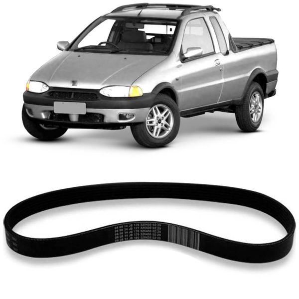 Correia Alternador Fiat Strada 2003 2016 Micro V Gates