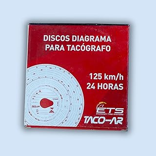 Disco Tacógrafo Diário 24h 125km/h - 100 Und