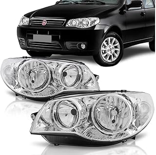 Farol Fiat Palio 01 03 Le Carcaca Cinza 58892