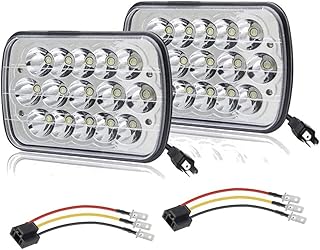 Compatível com Chevy Express Cargo Van 1500 2500 3500 Luzes de Caminhão 7" x 6 6 x 7 polegadas Super Brilhante Farol Alto Baixo Par de Faróis