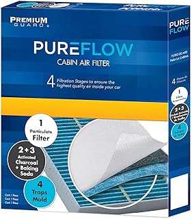 PureFlow Filtro de ar de cabine PC5519X compatível com Honda Accord 2003-19, 2006-15 Civic, 2007-19 CR-V, 2005-17 Odyssey, 2009-20 Pilot, 2006-20 Ridgeline, 2007-20 Acura MDX, 2007-20 07-18 RDX, 2004