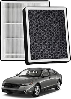 CF10134 Filtro de ar de cabine HEPA ar condicionado com carvão ativado compatível com HONDA Accord 2003-2021, Civic 2006-2015, Pilot 2009-2021, Ridgeline 2016-2022.