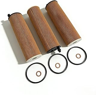 3 peças de filtro de óleo do motor A6541801100 compatível com Mercedes-Benz Sprinter 2500 3500 3500XD (2023-2024) - OM654 2.0L Diesel, substitui 6541801100, inclui vedações e juntas