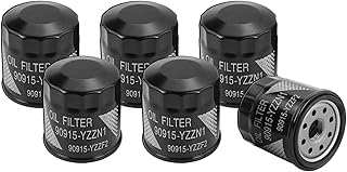 Kefly Filtros de óleo de motor 90915-YZZF2 90915-YZZN1 serve para Toyota RAV4 Camry Corolla Prius Highlander Avalon Lexus substitui 90915-10009 90915-YZZE1 (pacote com 6)