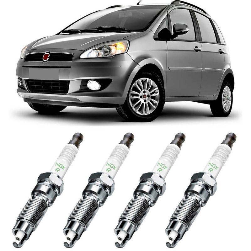 Jogo Vela Ignição Fiat Idea 1 4 8V 2006 2016 Gpower Ngk