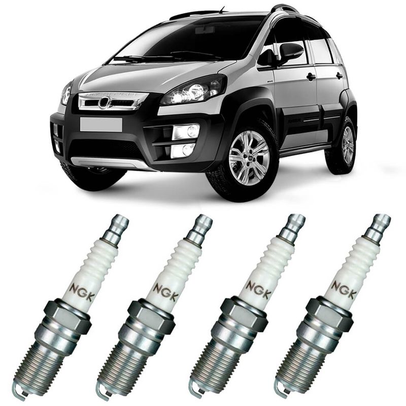 Jogo Vela Ignição Fiat Idea 1 6 1 8 2011 2014 Green Ngk NGK Green