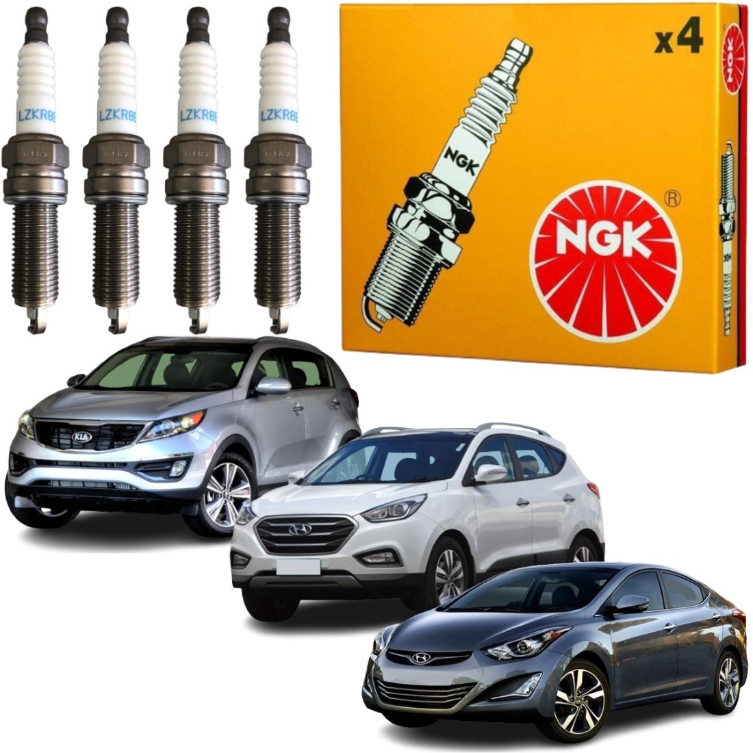 Jogo Vela Ignição Kia Sportage 2 0 2010 2018 Ngk