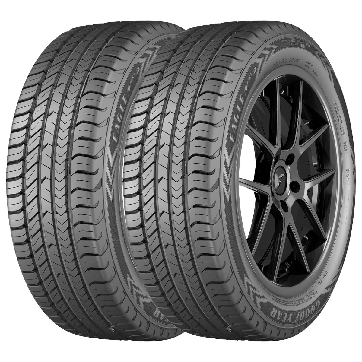 Kit 2 Pneu Goodyear Aro 15 195 55R15 85H Tl Sl Eagle Sport 2