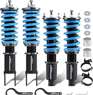 maXpeedingrods Coilovers para Honda Civic 1988-2000, para Honda CRX del Sol 1992-1995, para Acura Integra 1990-2001, amortecedores ajustáveis de 24 níveis, kit de redução atualizado T6 com altura