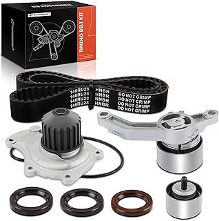A-Premium Kit de correia dentada do motor com bomba de água compatível com Chrysler PT Cruiser 2003-2009 e Dodge Neon 2003-2005 - 2,4L