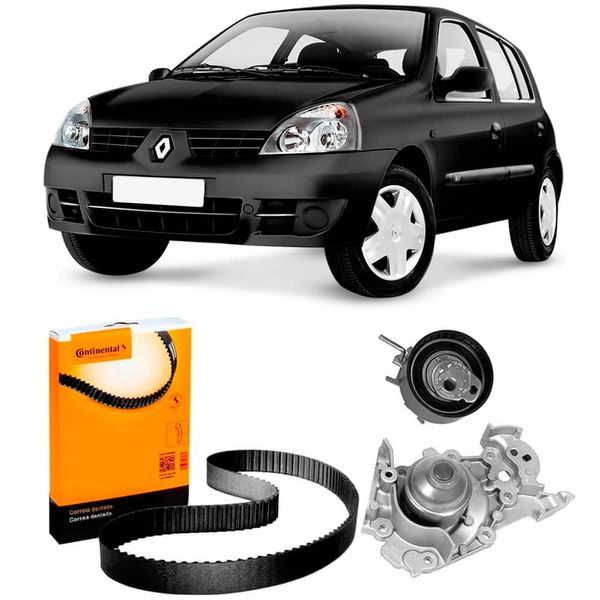Kit Correia Dentada Clio 1 0 16V 2001 2016 Bomba Água