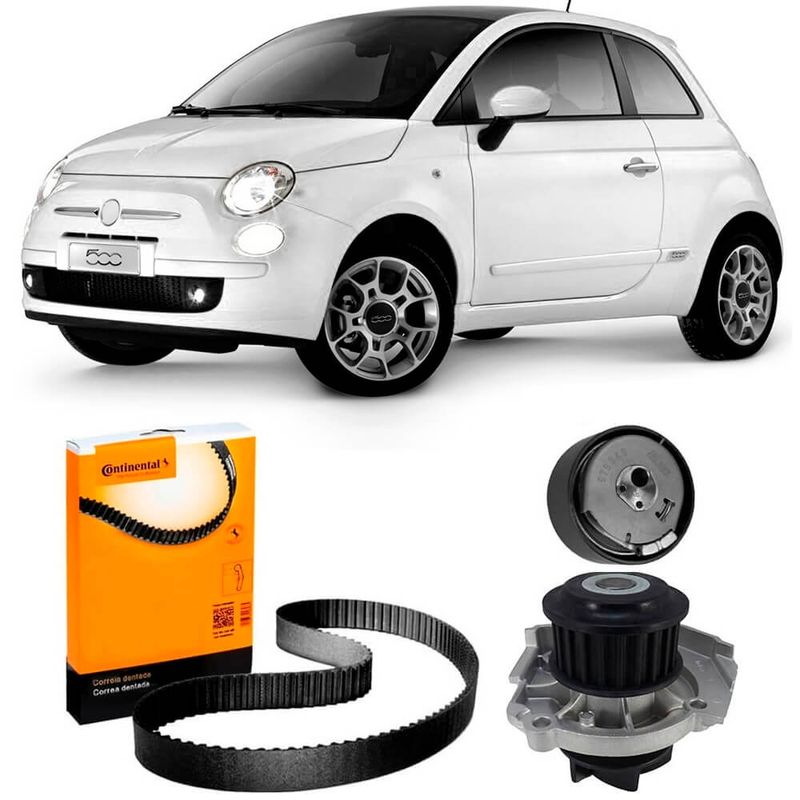 Kit Correia Dentada Fiat 500 2009 2015 Bomba Água Contitech
