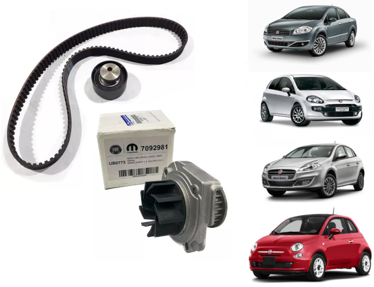 Kit Correia Dentada Fiat Linea 2009 2012 Bomba Água