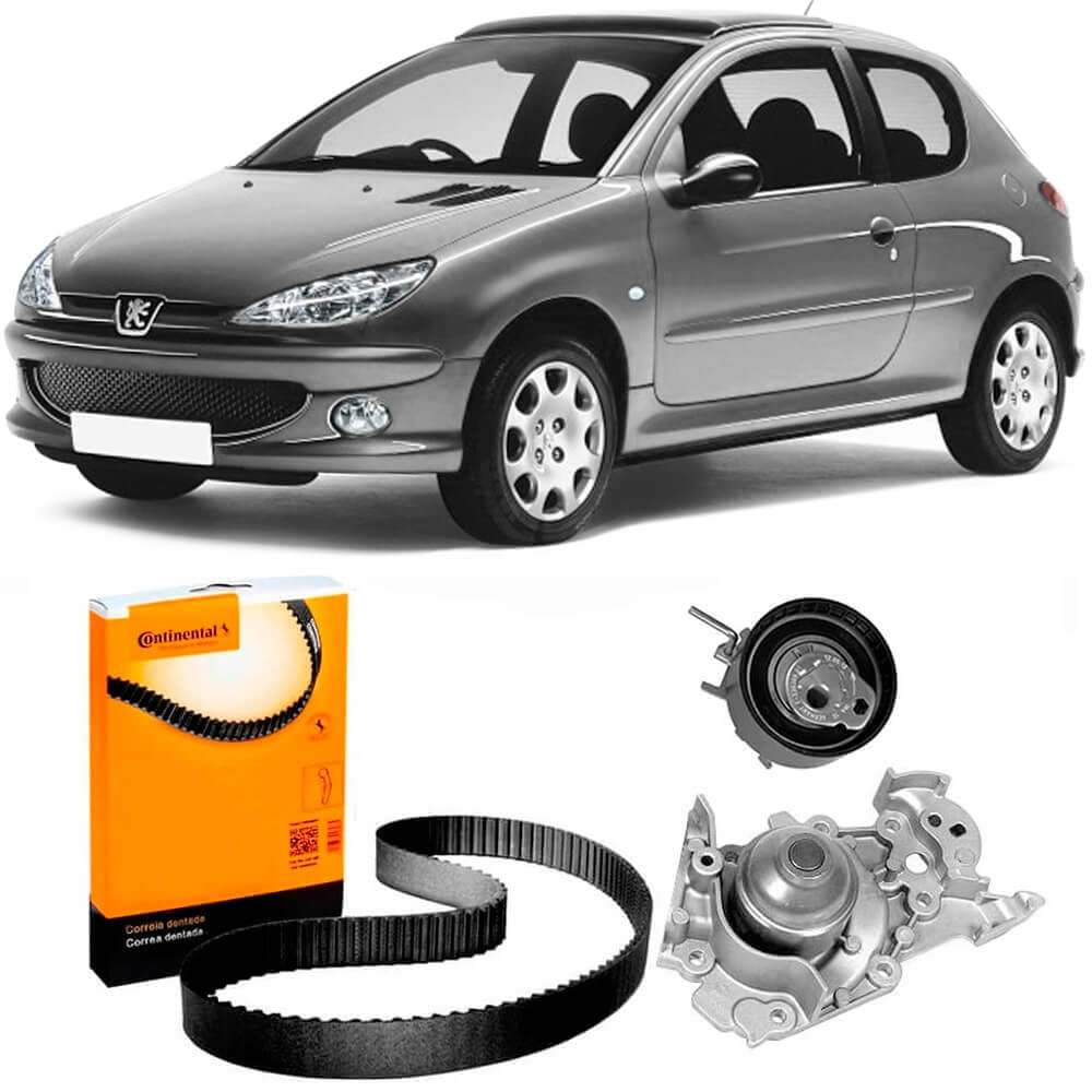 Kit Correia Dentada Peugeot 206 1 0 16V 2001 2006 Bomba Água