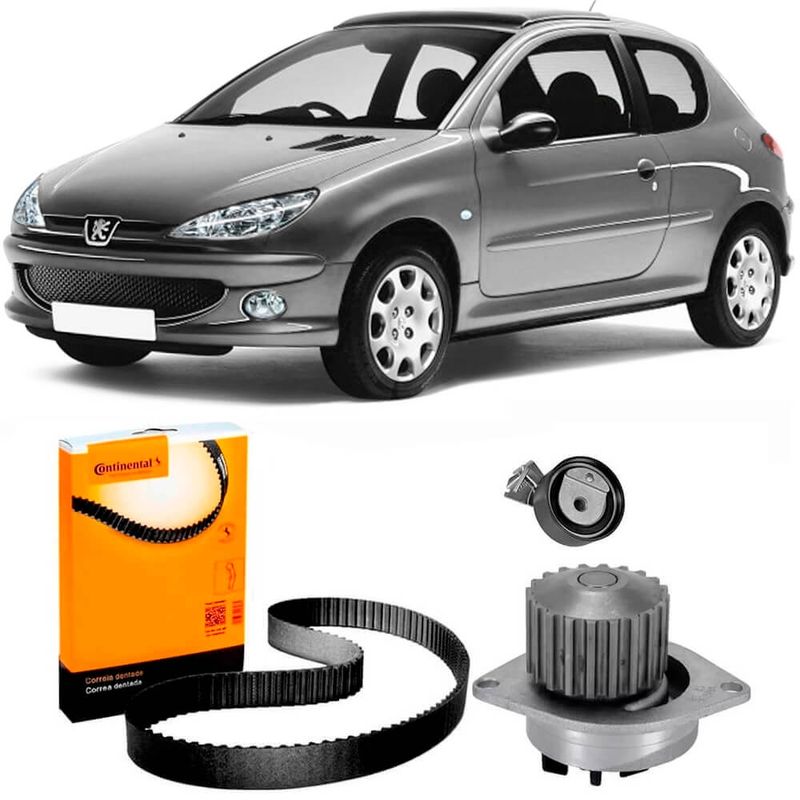Kit Correia Dentada Peugeot 206 1 4 2004 2010 Bomba Água