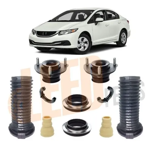 Kit Coxim Coifa Batente Amortecedor Dianteiro Motorista Civic 2012 2016