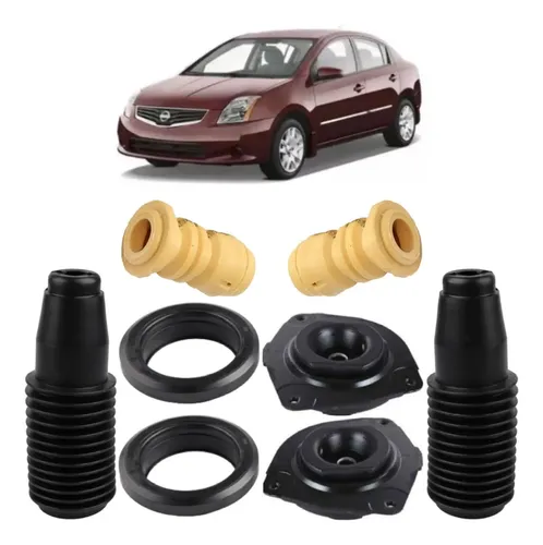Kit Coxim Coifa Batente Amortecedor Dianteiro Motorista Sentra 2008 2013