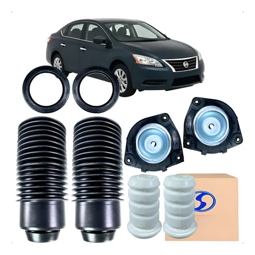 Kit Coxim Coifa Batente Amortecedor Dianteiro Motorista Sentra 2013 2020