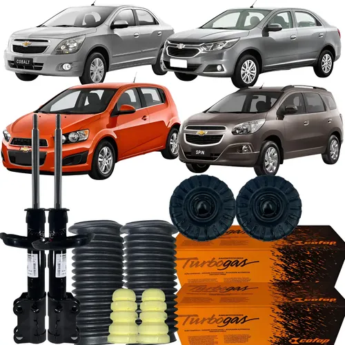 Kit Coxim Coifa Batente Amortecedor Traseiro Passageiro Cobalt 2011 2020
