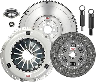 Kit de embreagem PRO Heavy Duty OEM com volante compatível com 05-10 Scion tC 08-11 xB 02-09 Toyota Camry 09-12 Corolla 09-11 Matrix 01-06 RAV-4 02-08 Solara (CP16082HDFW-CK)