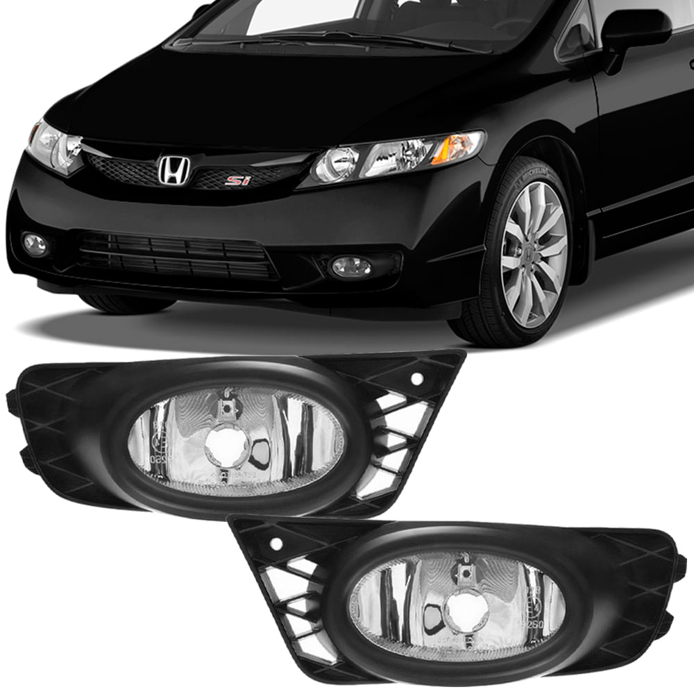 Kit Farol Milha Civic 2009 2011 Auxiliar Neblina FH501KT Orgus