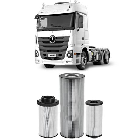 Kit Filtros Combustível Separador Óleo VW Actros 2546 2646 2651 OM460