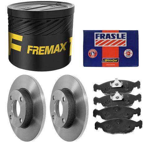 Kit Pastilha Disco Dianteiro Solido Celta 1 0 8V 2009 2014 Lonaflex Fremax