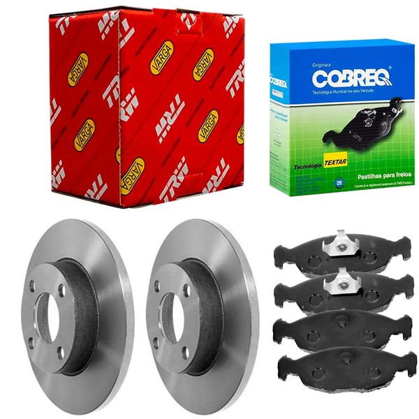 Kit Pastilha Disco Dianteiro Solido Celta 1 0 8V 2009 2014 TRW