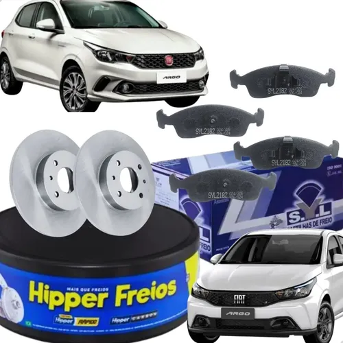 Kit Pastilha Disco Dianteiro Solido Fiat Argo 1 0 6V 2017 2023 Hipper Freios Cobreq