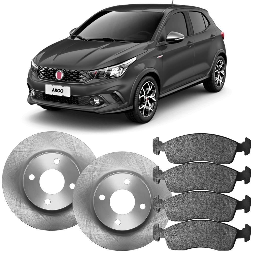 Kit Pastilha Disco Dianteiro Solido Fiat Argo 1 0 6V 2017 2023 TRW Syl