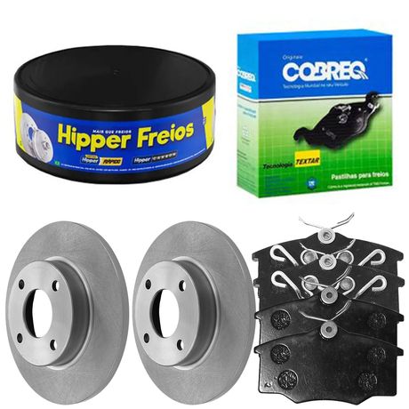 Kit Pastilha Disco Dianteiro Solido VW Gol G3 G4 1 0 96 2005 Cobreq Hipper Freios