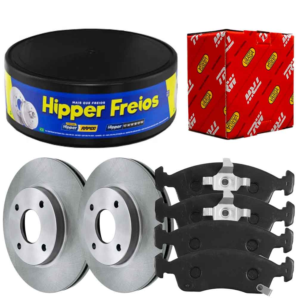 Kit Pastilha Disco Dianteiro Ventilado Cobalt 1 8 8V ABS 2017 2020 Hipper Freios Fras Le